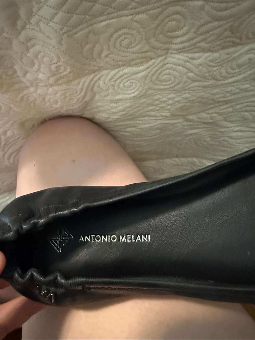 ANTONIO MELANI Black Ballet Flats - Picture 3 of 3